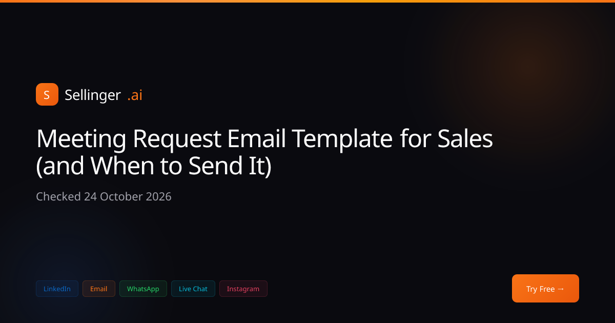Meeting Request Email Template for Sales (and When to Send It)
