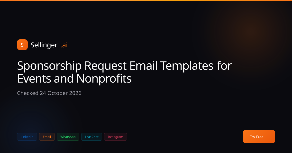 Sponsorship Request Email Templates for Events and Nonprofits